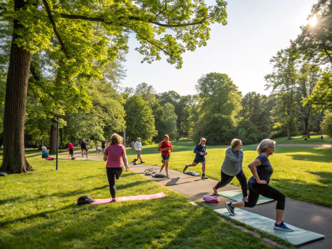 An inspiring image of people of all ages participating in a wellness activity, emphasizing the importance of physical and mental well-being.